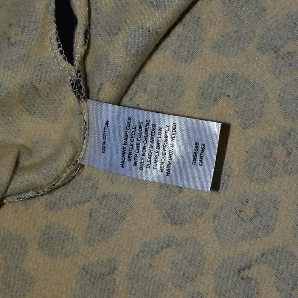 Nordstrom Two Piece Flannel Leopard Print Pajama Set Size S - Picture 10 of 15